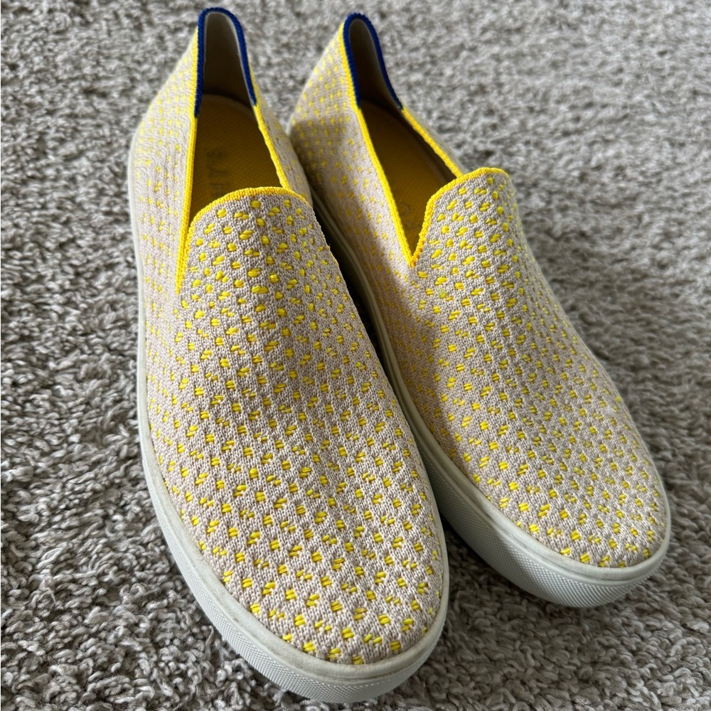 Rothy’s women slip on sneakers. Worn once.